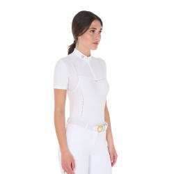 Women's Perforated Competition Polo Shirt Ss Zip