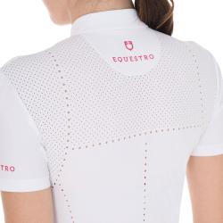 Women's Perforated Competition Polo Shirt Ss Zip