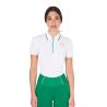Polo Training Donna Slim Fit Con Zip E Logo Sul Petto