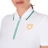 Polo Training Donna Slim Fit Con Zip E Logo Sul Petto