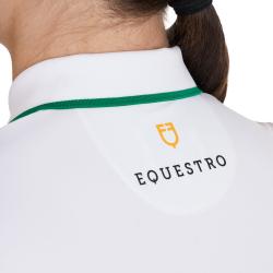 Polo Training Donna Slim Fit Con Zip E Logo Sul Petto