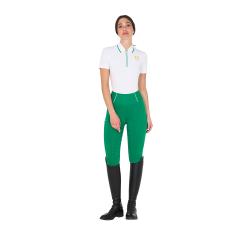 Polo Training Donna Slim Fit Con Zip E Logo Sul Petto