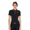 Polo Training Donna Slim Fit Con Zip E Logo Sul Petto