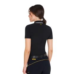 Polo Training Donna Slim Fit Con Zip E Logo Sul Petto