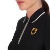 Polo Training Donna Slim Fit Con Zip E Logo Sul Petto