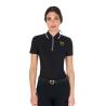 Polo Training Donna Slim Fit Con Zip E Logo Sul Petto