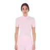 Polo Training Donna Slim Fit Con Zip E Perline Sul Colletto