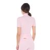 Polo Training Donna Slim Fit Con Zip E Perline Sul Colletto