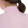 Polo Training Donna Slim Fit Con Zip E Perline Sul Colletto