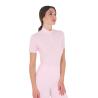Polo Training Donna Slim Fit Con Zip E Perline Sul Colletto