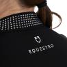 Polo Training Donna Slim Fit Con Zip E Strass Sul Colletto