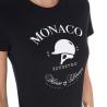 T-Shirt Donna Monaco In Cotone Con Strass