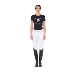 T-Shirt Donna Monaco In Cotone Con Strass