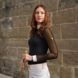 Camiseta De Concurso Cavalliera Signature Sleeves Con Forro Para Mujer, Manga Larga