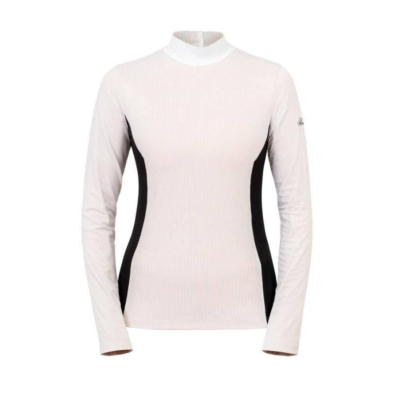 Camiseta De Concurso Elegant Stripe Para Mujer, Manga Larga
