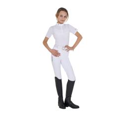 Polo Concorso Bambina Slim Fit In Tessuto Traforato