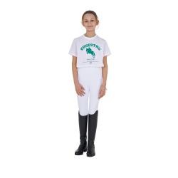 T-Shirt Bambina Jumping Horse Club In Cotone
