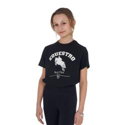 T-Shirt Bambina Jumping Horse Club In Cotone