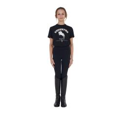 T-Shirt Bambina Jumping Horse Club In Cotone