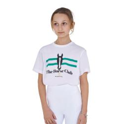 T-Shirt Bambina Stripe Horse Club In Cotone