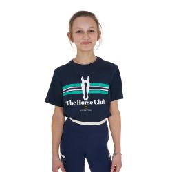 T-Shirt Bambina Stripe Horse Club In Cotone