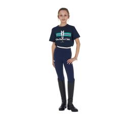 T-Shirt Bambina Stripe Horse Club In Cotone