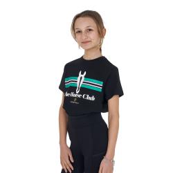 T-Shirt Bambina Stripe Horse Club In Cotone