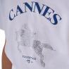 T-Shirt Bambina Cannes In Cotone Con Strass