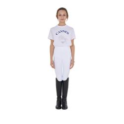 T-Shirt Bambina Cannes In Cotone Con Strass
