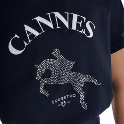 T-Shirt Bambina Cannes In Cotone Con Strass
