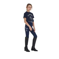 T-Shirt Bambina Cannes In Cotone Con Strass