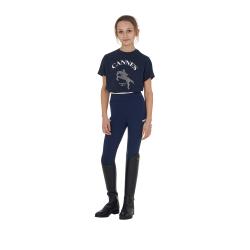 T-Shirt Bambina Cannes In Cotone Con Strass