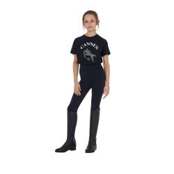 T-Shirt Bambina Cannes In Cotone Con Strass