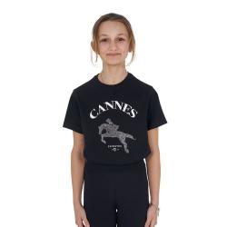 T-Shirt Bambina Cannes In Cotone Con Strass