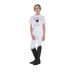 T-Shirt Bambina Monaco In Cotone Con Strass