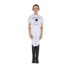 T-Shirt Bambina Monaco In Cotone Con Strass