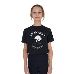 T-Shirt Bambina Monaco In Cotone Con Strass