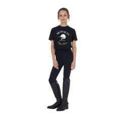 T-Shirt Bambina Monaco In Cotone Con Strass