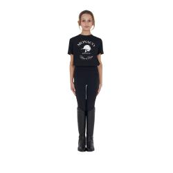 T-Shirt Bambina Monaco In Cotone Con Strass