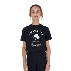 T-Shirt Bambina Monaco In Cotone Con Strass