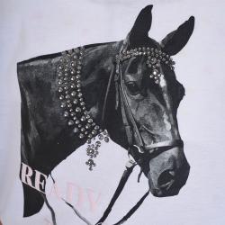 T-Shirt Bambina Ready To The Party In Cotone Con Strass