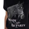 T-Shirt Bambina Ready To The Party In Cotone Con Strass