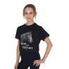 T-Shirt Bambina Ready To The Party In Cotone Con Strass