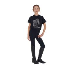 T-Shirt Bambina Ready To The Party In Cotone Con Strass