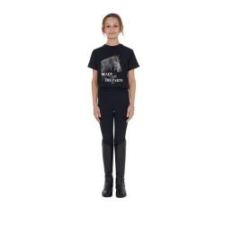 T-Shirt Bambina Ready To The Party In Cotone Con Strass
