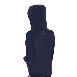 Felpa Bambini Con Cappuccio Zip E Scritta Effetto Spugna
