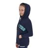 Felpa Bambini Con Cappuccio Zip E Scritta Effetto Spugna