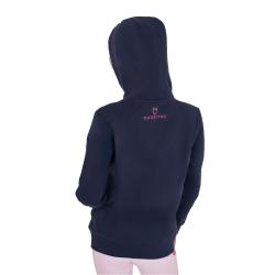 Felpa Bambini Con Cappuccio Zip E Scritta Effetto Spugna