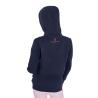 Felpa Bambini Con Cappuccio Zip E Scritta Effetto Spugna