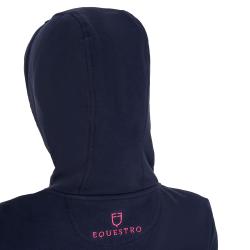 Felpa Bambini Con Cappuccio Zip E Scritta Effetto Spugna